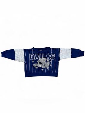 Vintage Kids Dallas Cowboys NFL Team Glasgow Crewneck Sweatshirt 12-18 Months